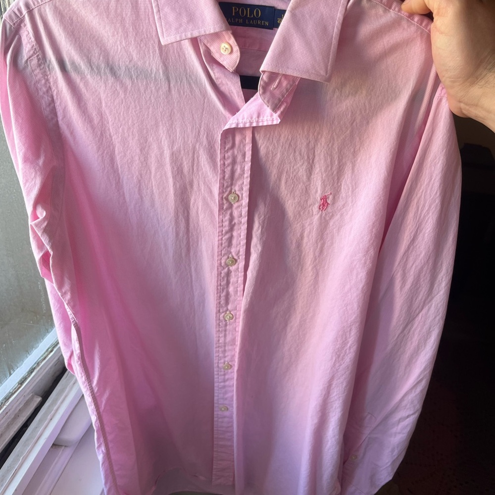 Polo by Ralph Lauren Light Pink Long-Sleeve Button-Down Shirt